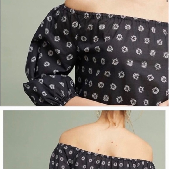 Anthropologie Maeve maiden off shoulder blouse M - Picture 2 of 8